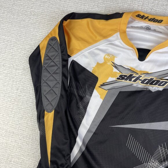 Ski-Doo BRP Jersey padded elbow Women Sz M Yellow/Black Racing Team X Snowmobile - Picture 3 of 16